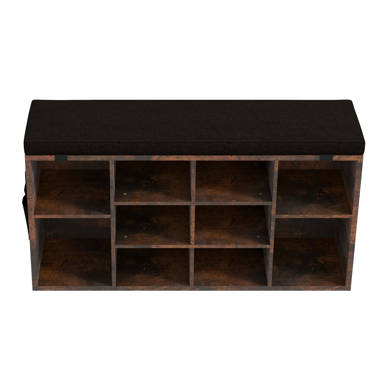 Vasagle cubbie shoe cabinet storage bench with discount cushion